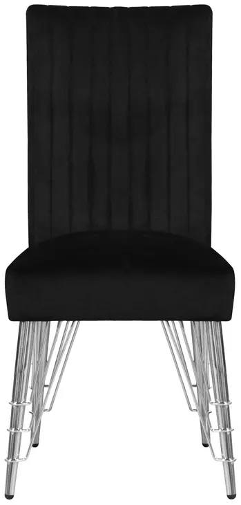 Ava Black Upholstered Dining Chair Set of 2