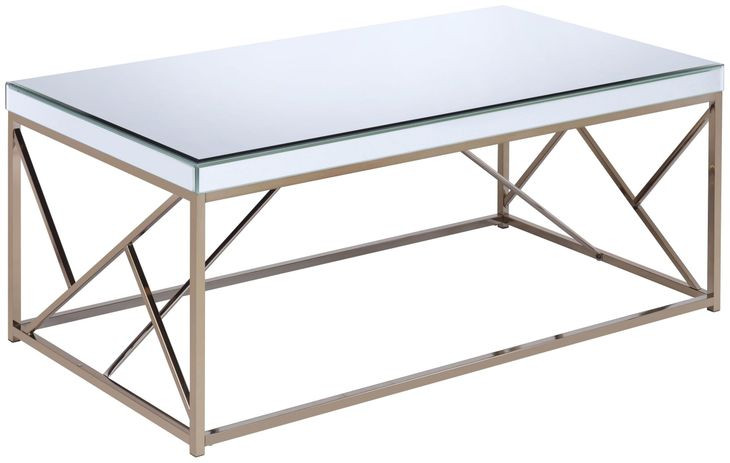 Evelyn White Rectangular Cocktail Table
