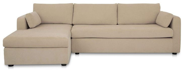 Burrow Sand Performance Fabric Modular Sleeper Sectional with Pillows