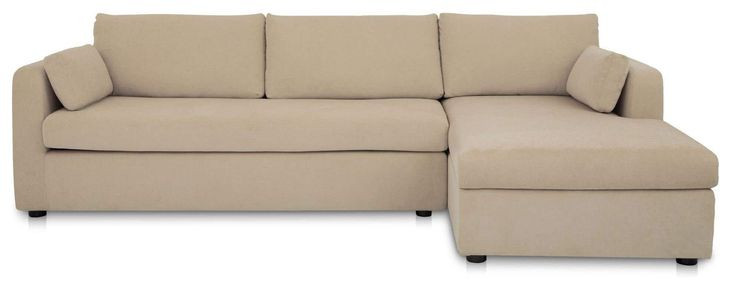 Burrow Sand Performance Fabric 2 Piece Modular Sleeper Sectional