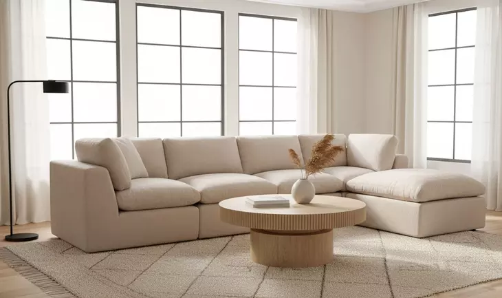 Cates Pebble Upholstered Square Ottoman
