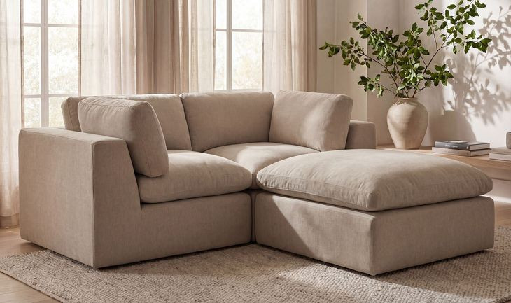 Cates Pebble Square Ottoman