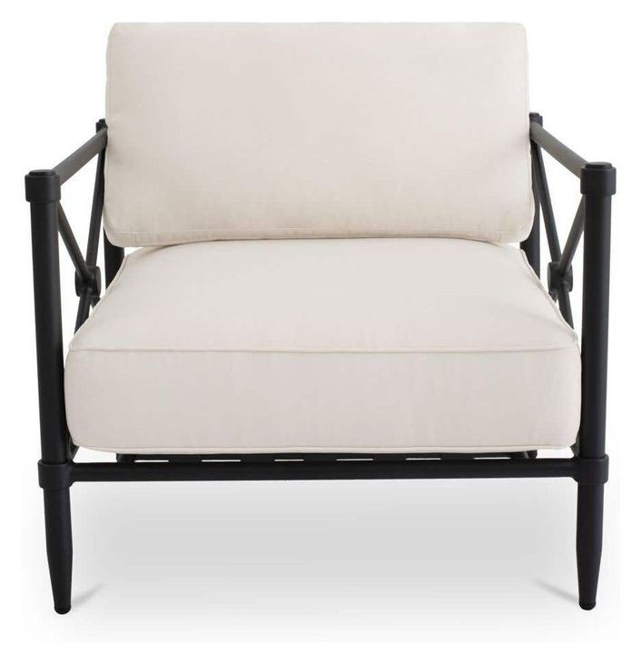 Willow Cream Performance Fabric Upholstered Outdoor Accent Chair