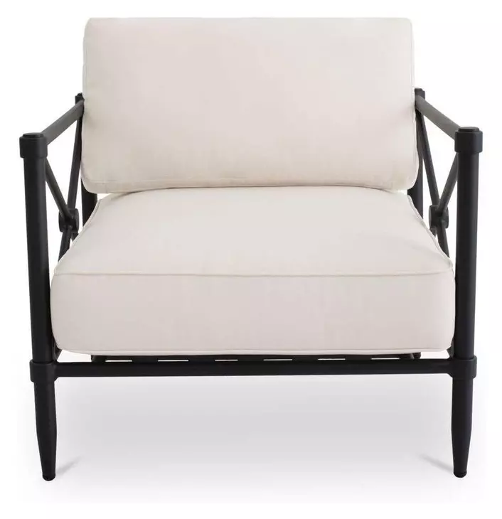 Willow Cream Performance Fabric Upholstered Outdoor Accent Chair