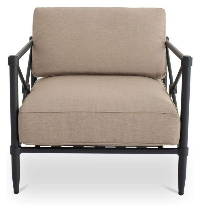 Willow Light Brown Performance Fabric Upholstered Outdoor Accent Chair
