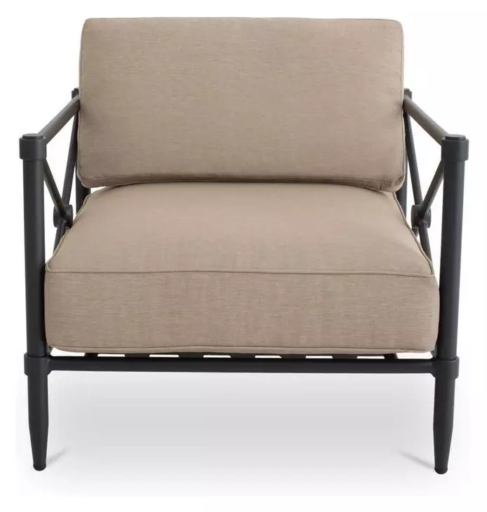Willow Light Brown Performance Fabric Upholstered Outdoor Accent Chair