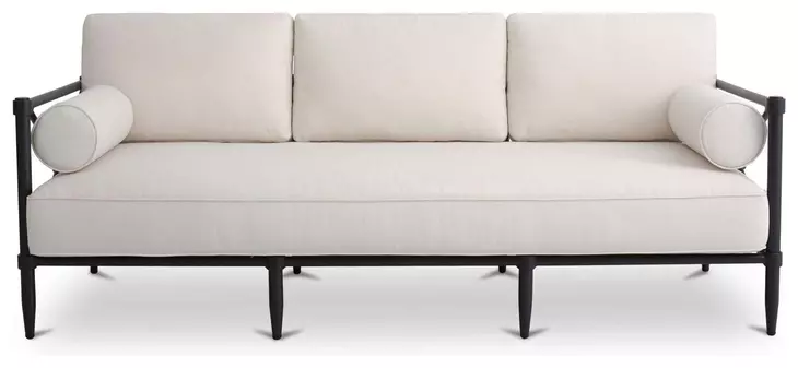 Willow Cream Performance Fabric Outdoor 80" Sofa