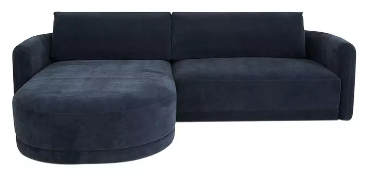 Emmy Dark Blue 2 Piece Modular LAF Chaise Sectional