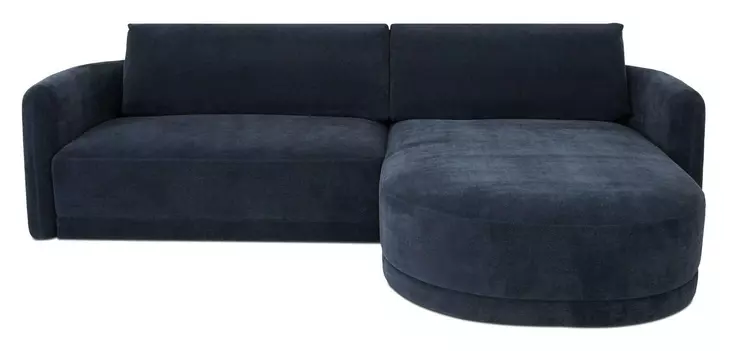 Emmy Dark Blue 2 Piece Modular RAF Chaise Sectional