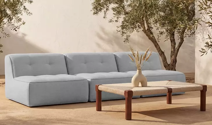 Sunseeker Light Blue Outdoor Modular Sofa Sectional From Moe Home ...