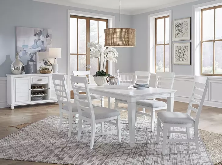 Harborwick White Dove 90" Extendable Rectangular Dining Table
