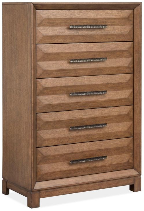 Callisto Bourbon Brown 5 Drawer Chest