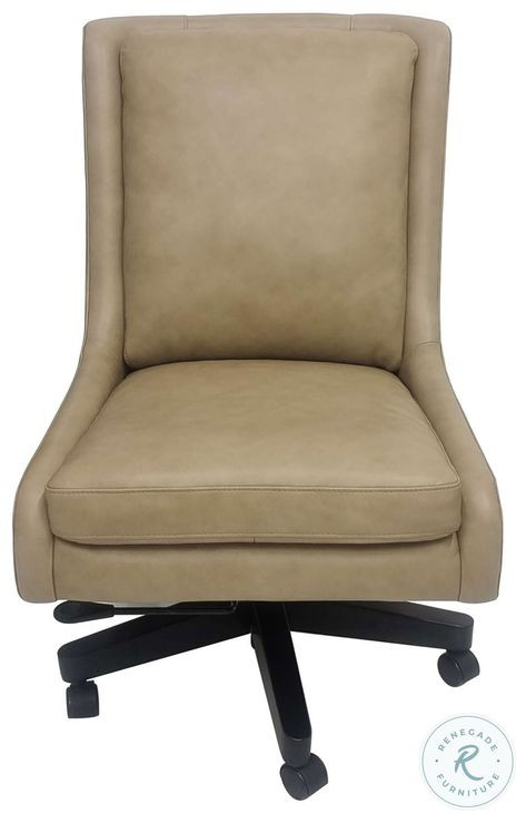 Dovell Lotus Cream Leather Desk Chair