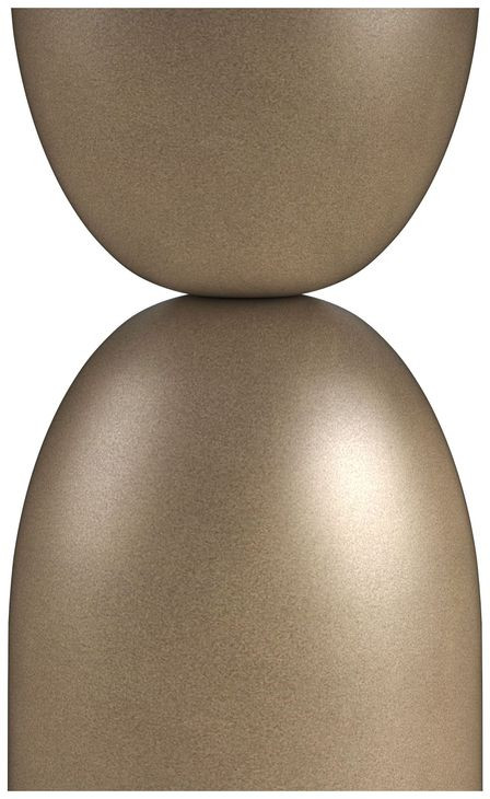 Verge Bronze Metallic and White Marble Top Spot Table