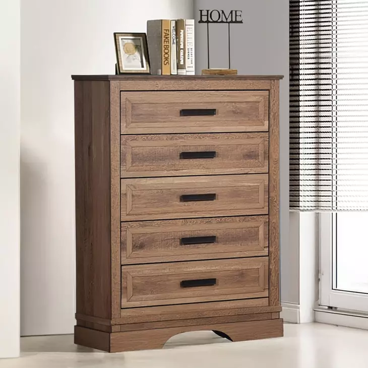 Coventry Hall Pecan 5 Drawers Chest