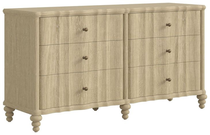 Haven Sundrenched Oak 6 Drawer Dresser