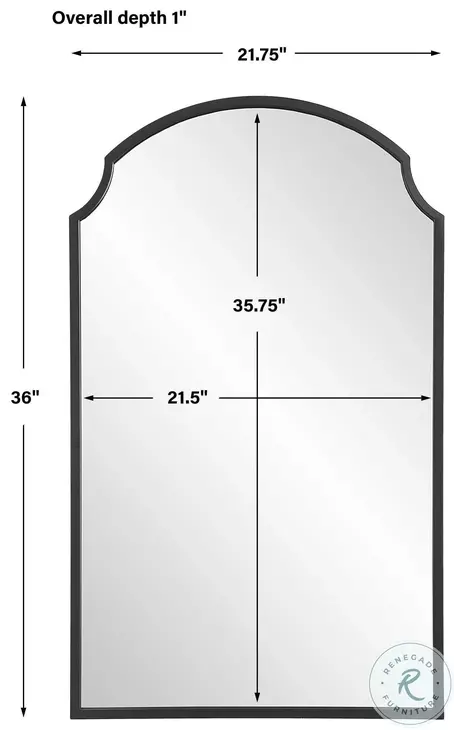 W00577 Satin Black Mirror From Uttermost | Home Gallery Stores