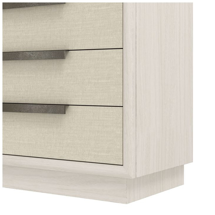 Cotiere Cream Linen Performance Fabric 8 Drawer Dresser