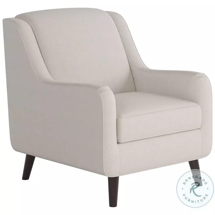 Truth or Dare Off White Salt Sloped Arm Accent Chair
