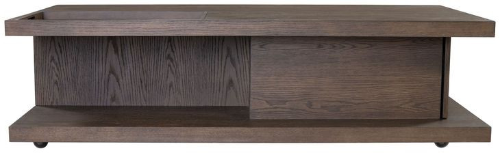 Athens Chocolate Brown Rectangular Coffee Table with Casters