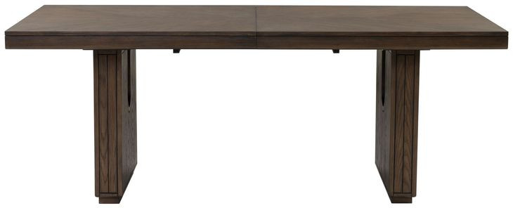 Athens Chocolate Brown 102" Extendable Rectangular Dining Table