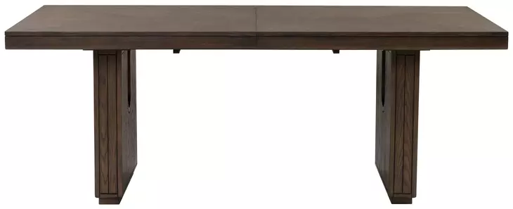 Athens Chocolate Brown 102" Extendable Rectangular Dining Table