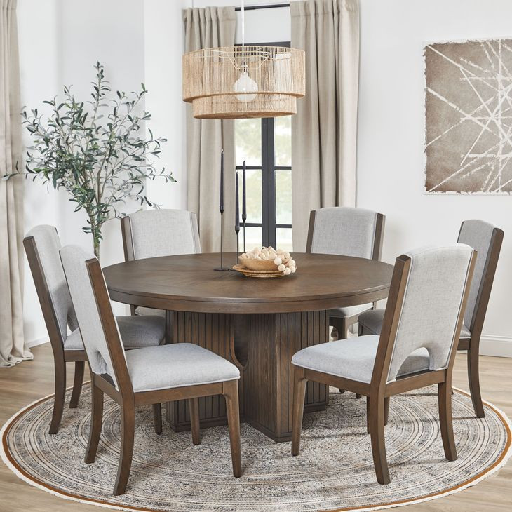 Athens Chocolate Brown 60" Round Dining Table
