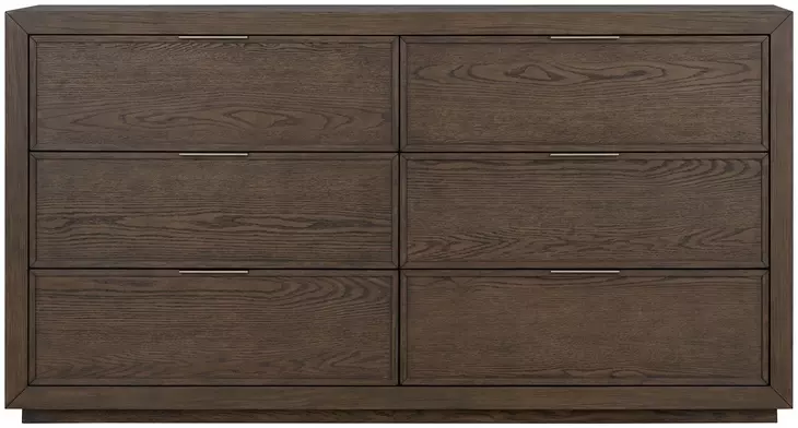 Athens Chocolate Brown 6 Drawer Dresser