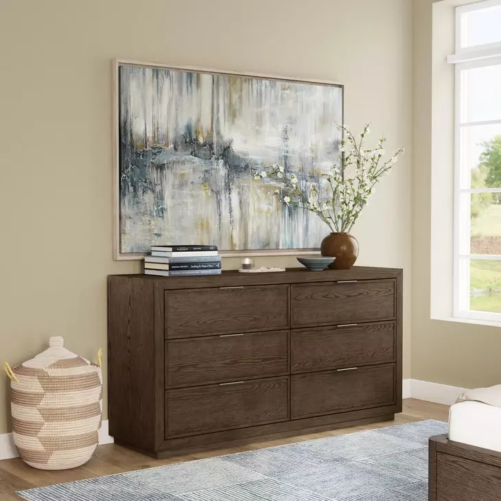 Athens Chocolate Brown 6 Drawer Dresser