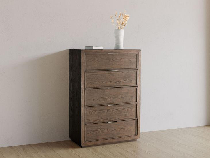 Athens Chocolate Brown 5 Drawer Chest