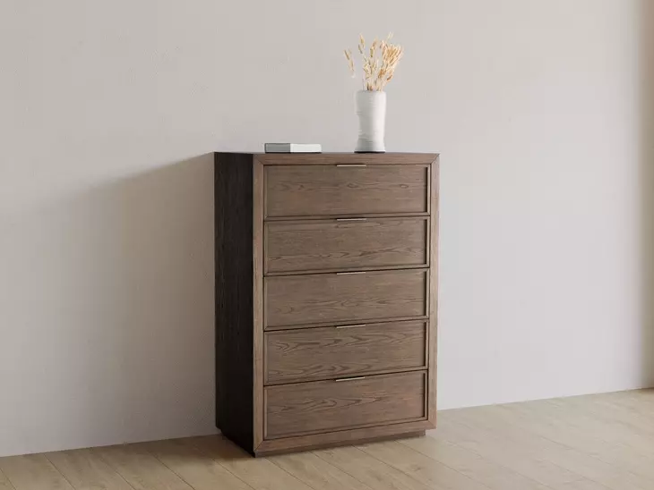 Athens Chocolate Brown 5 Drawer Chest