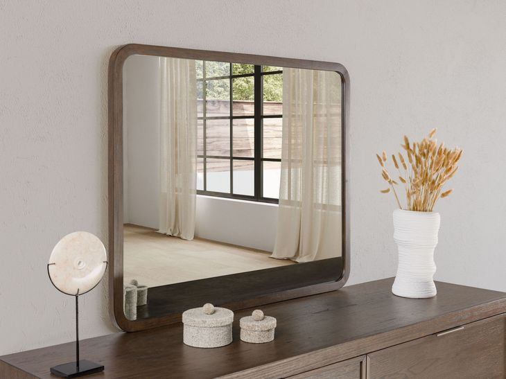 Athens Chocolate Brown Rectangular Wall Mirror