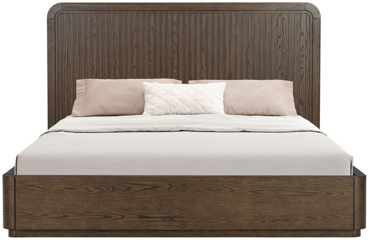 Athens Chocolate Brown King Panel Bed