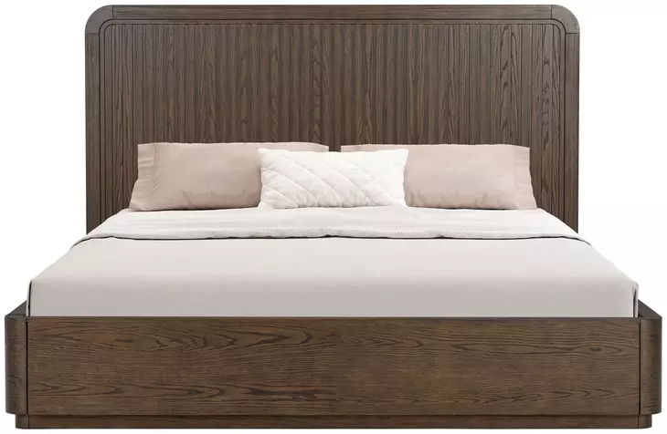 Athens Chocolate Brown King Panel Bed