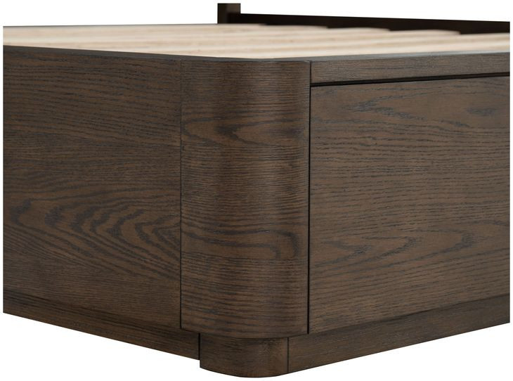 Athens Chocolate Brown King Storage Panel Bed