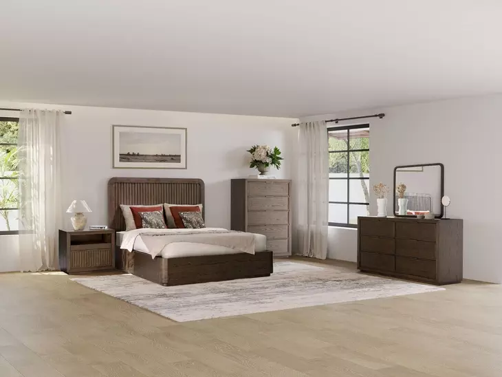 Athens Chocolate Brown Queen Panel Bed