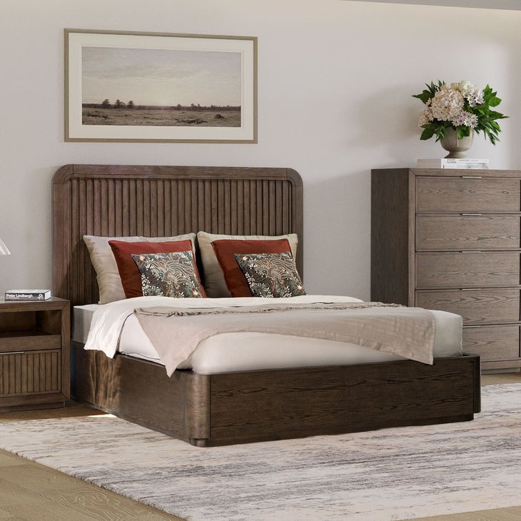 Athens Chocolate Brown Queen Panel Bed