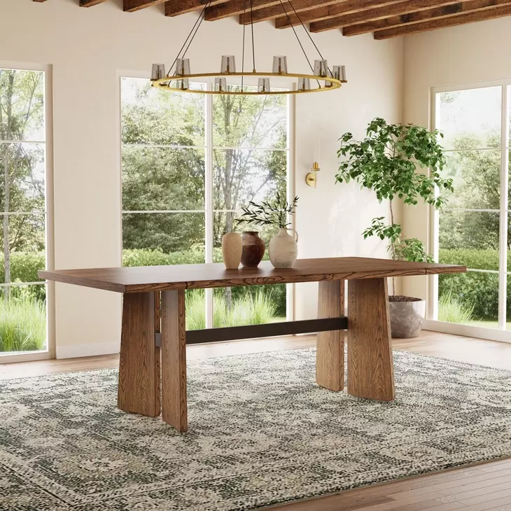 Lyra Sierra Brown 84" Rectangular Dining Table