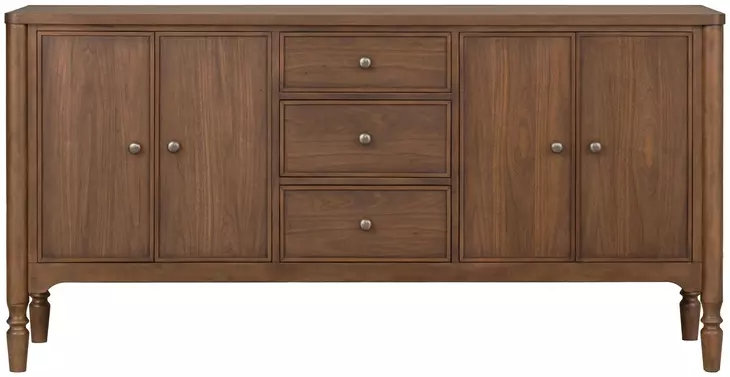 Azalea Walnut 4 Door Sideboard with USB Charging