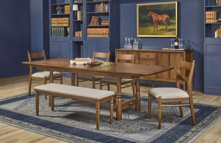 Azalea Walnut 106" Extendable Rectangular Dining Table