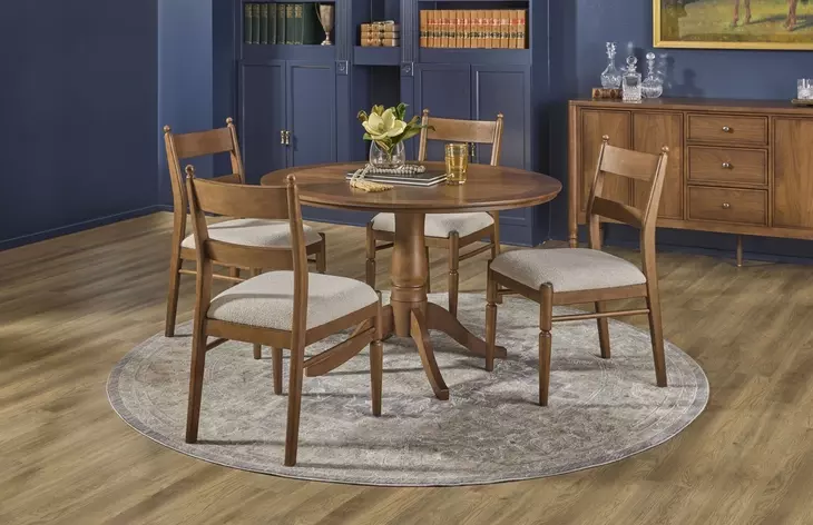Azalea Walnut Round Dining Room Set