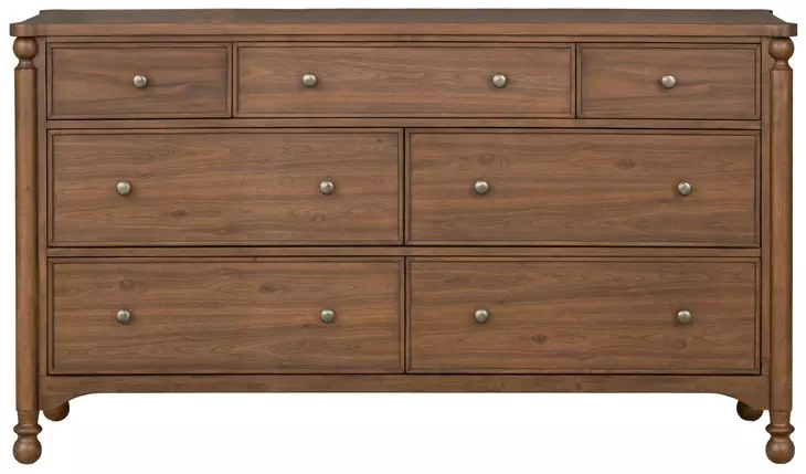 Azalea Walnut 7 Drawer Dresser