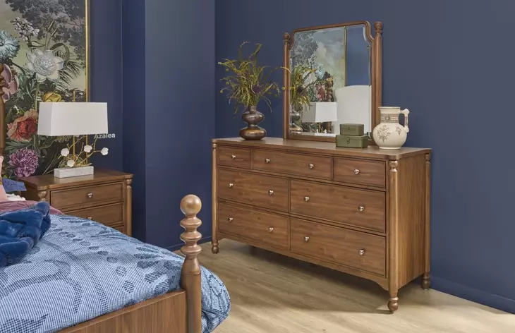 Azalea Walnut 7 Drawer Dresser