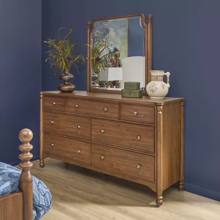 Azalea Walnut 7 Drawer Dresser