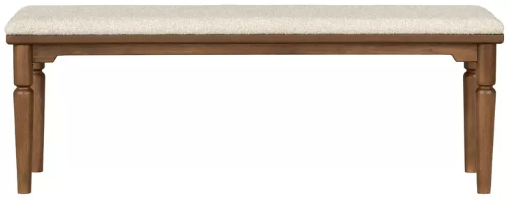 Azalea Oatmeal Performance Fabric Upholstered Dining Bench