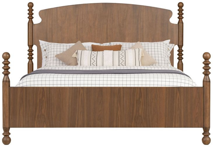 Azalea Walnut Queen Panel Bed