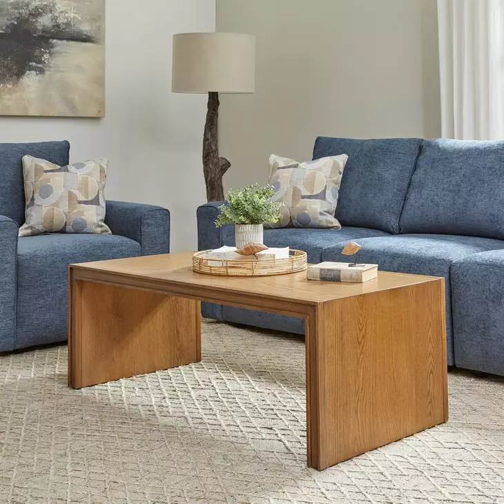 Waterfall Brown Rectangular Coffee Table