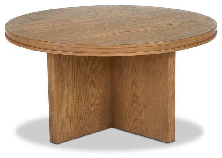 Waterfall Light Oak Round Coffee Table