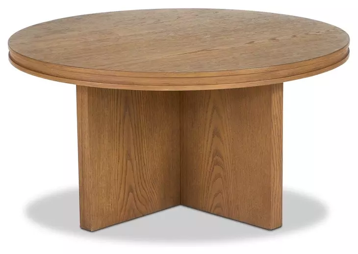 Waterfall Light Oak Round Coffee Table