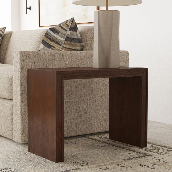 Waterfall Dark Brown Rectangular Accent Table